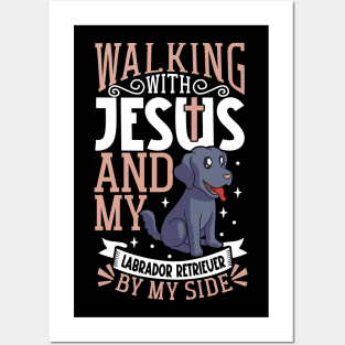 Jesus and dog - Labrador Retriever Posters and Art